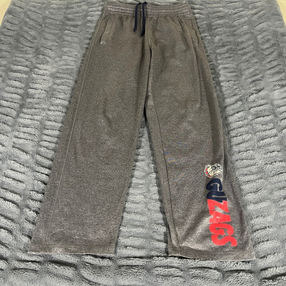 Section 101 Majestic Gonzaga Bulldogs Go Zags Gray Sweatpants Mens Medium 32/34